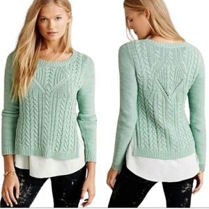 Anthropologie Layered Knit Sweater